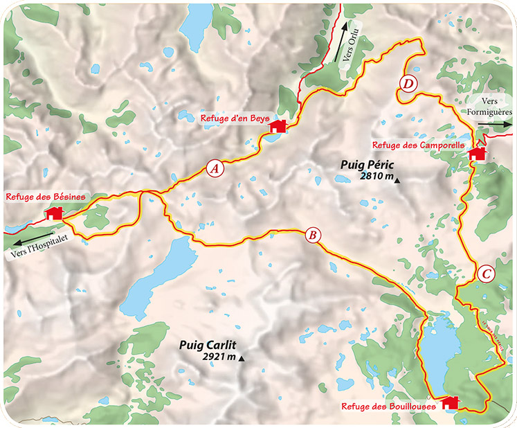 carte Tour des Pérics simplifiée